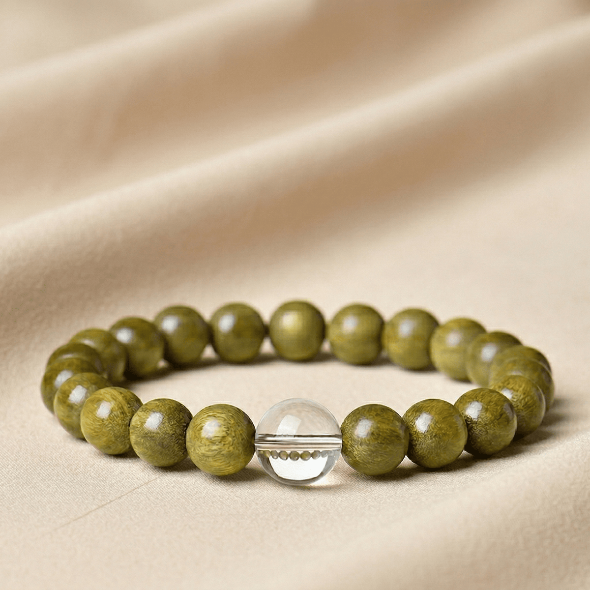 Metal Element Bracelet | Clear Quartz & Sandalwood | TRIYUN - TRIYUN