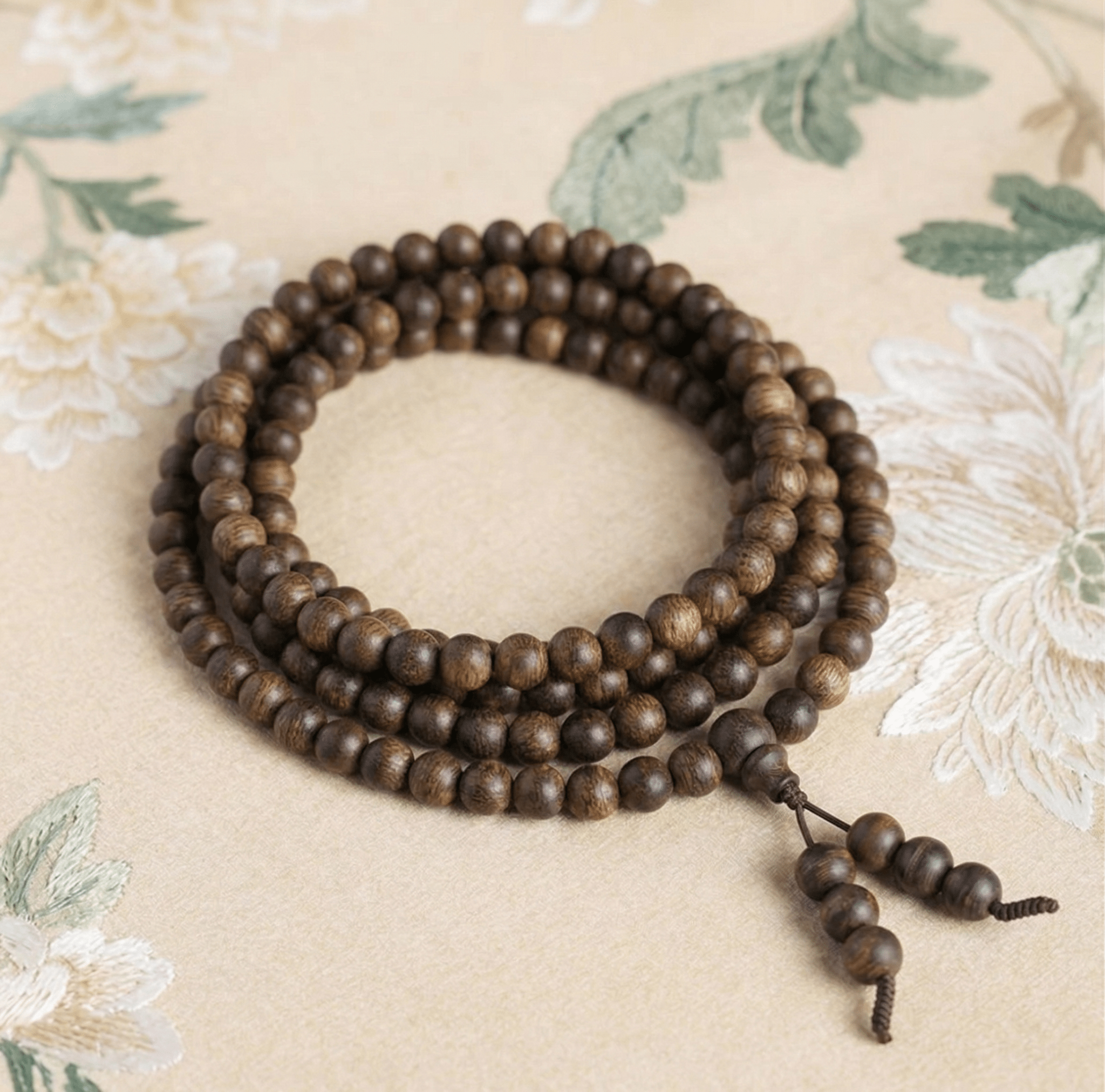 Wood Element Sink - Grade Agarwood 108 Mala Beads | Triyun - TRIYUN