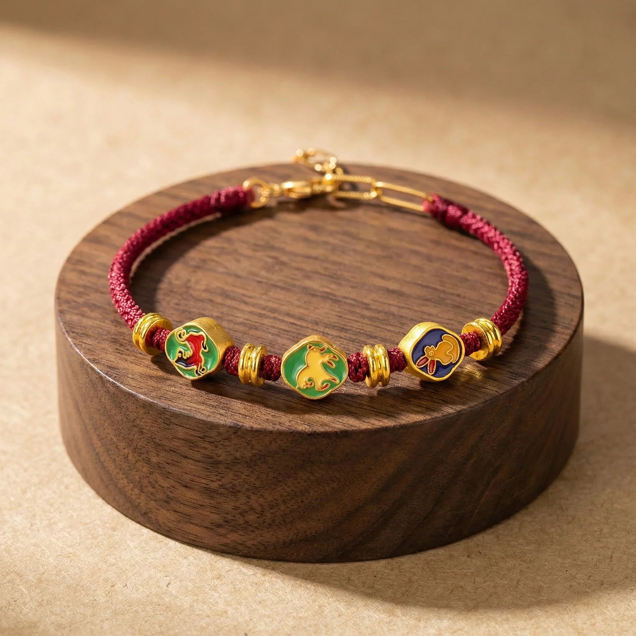 Zodiac Triple & Six Harmony Bracelet - 【Dog】| Red String Protection & Soulmate Luck - TRIYUN