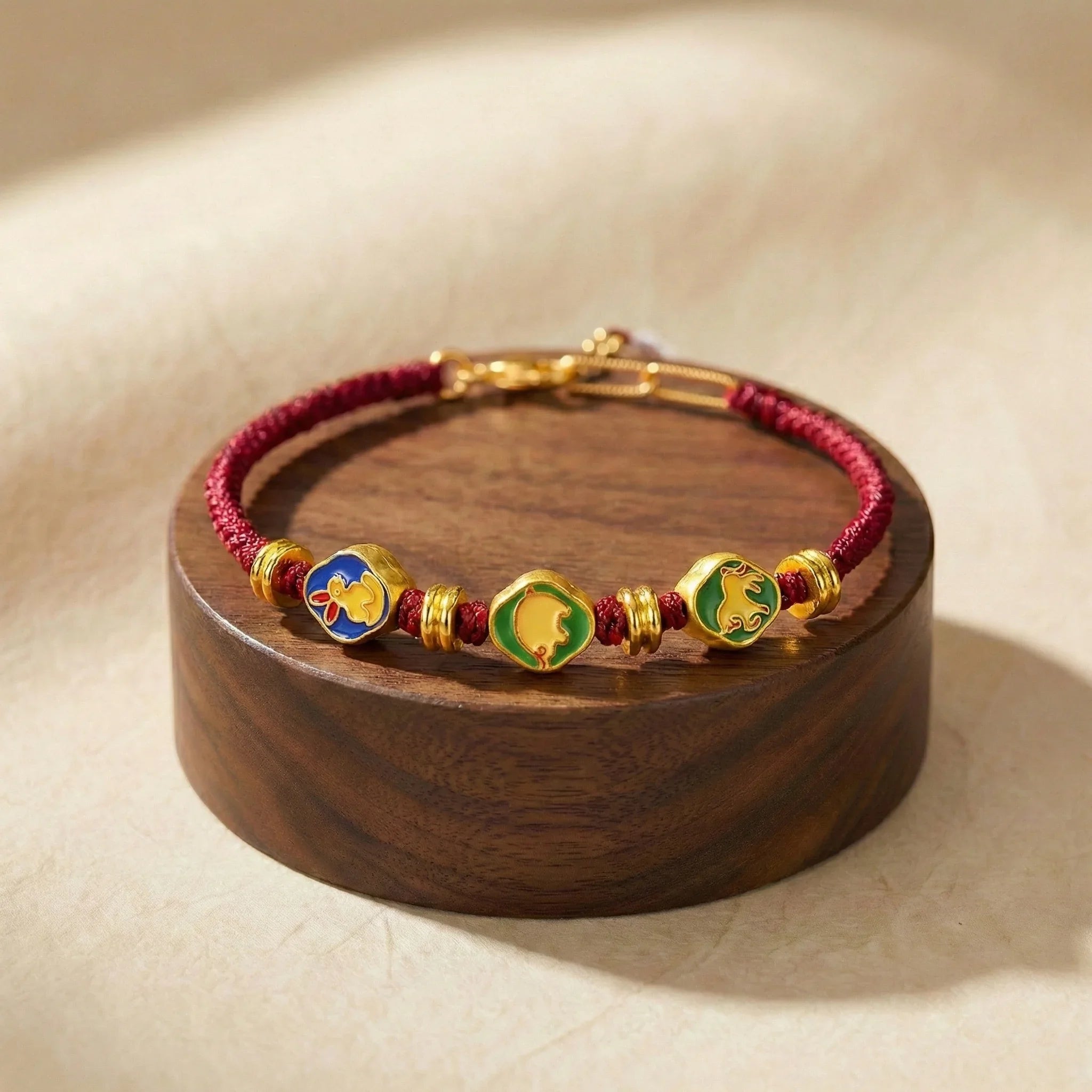 Zodiac Triple & Six Harmony Bracelet - 【Sheep】| Red String Protection & Soulmate Luck - TRIYUN