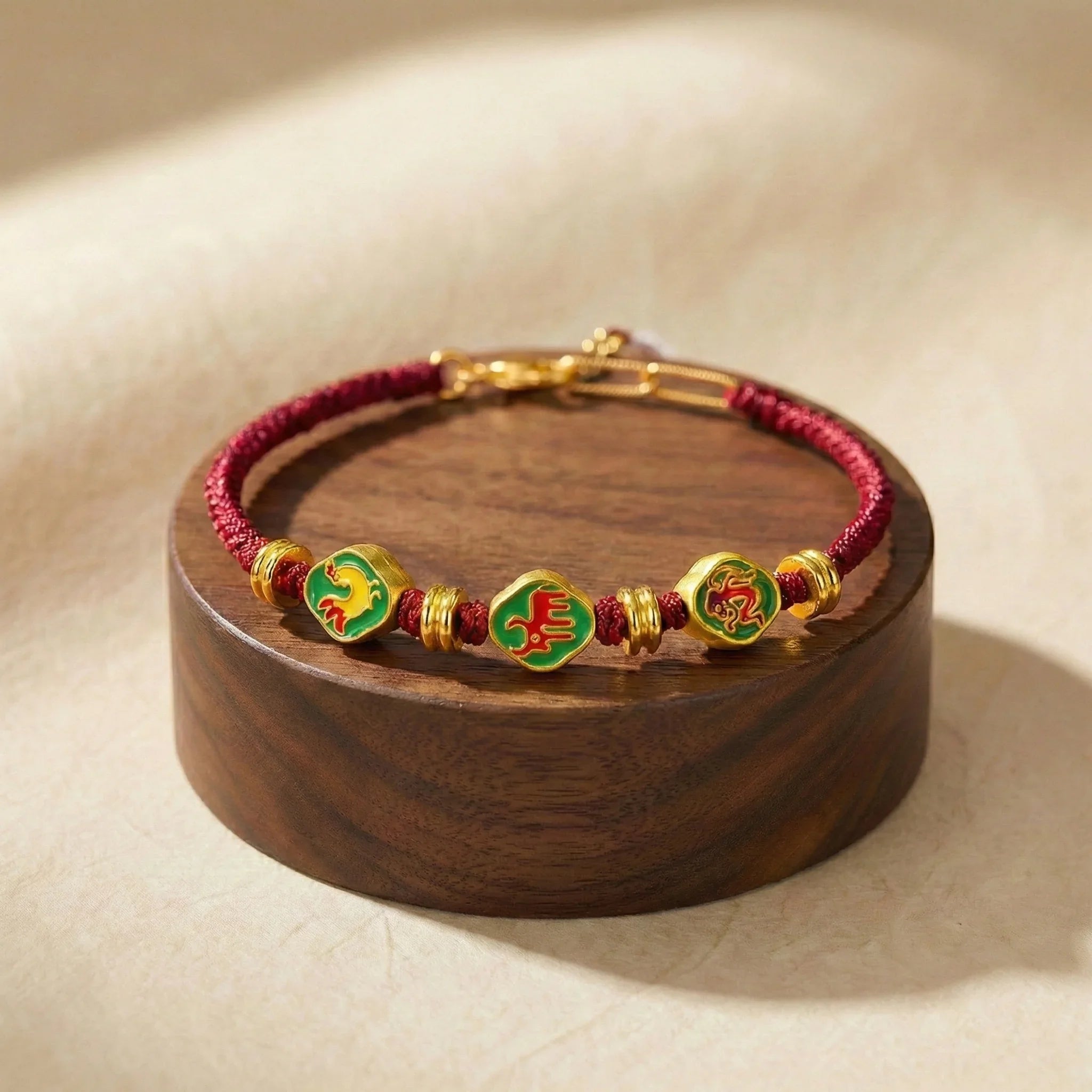 Zodiac Triple & Six Harmony Bracelet - 【Snake】| Red String Protection & Soulmate Luck - TRIYUN